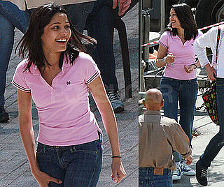 Photos of Freida Pinto, Who's Dating Slumdog Millionaire Costar Dev Patel, Filming Schnabel's Miral in Israel