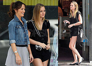Photos of Leighton Meester and Minka Kelly Filming The Roommate in LA