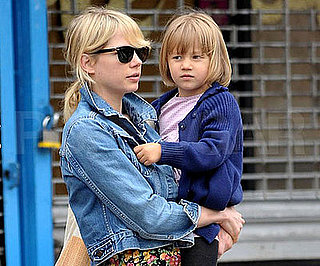 Slide Photo of Michelle Williams and Matilda Out For a Walk in Brooklyn