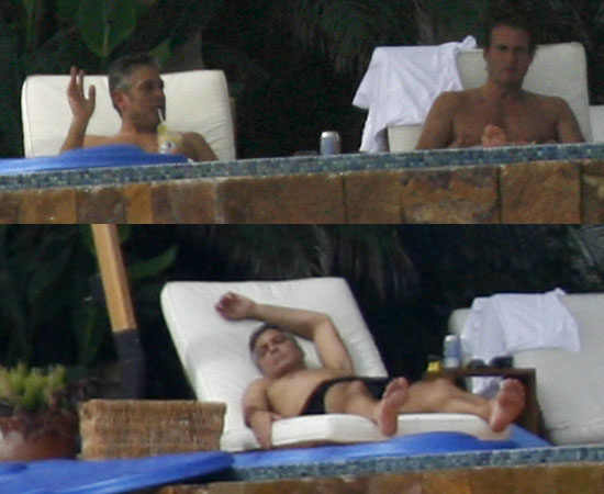 George Clooney Relaxing in Mexico