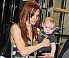 Slide Photo of Ashlee Simpson and Bronx Wentz Leaving Children's Museum in NYC