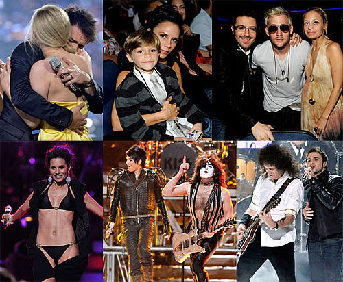 Photos of Nicole Richie, Kris Allen, Adam Lambert, Joel Madden, Victoria Beckham, at the Season 8 American Idol Finale
