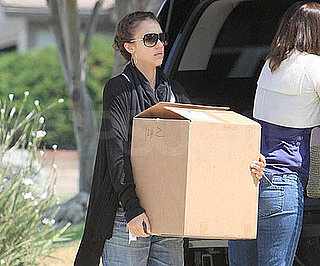 Photo Slide of Jessica Alba Moving Things in LA