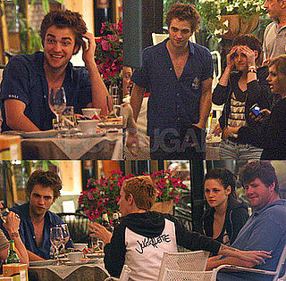Photos of Robert Pattinson and Kristen Stewart of Twilight Eating Dinner in Montepulciano, Italy