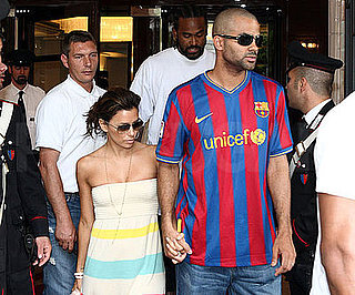 Photo Slide of Eva Longoria and Tony Parker Leaving Their Rome Hotel