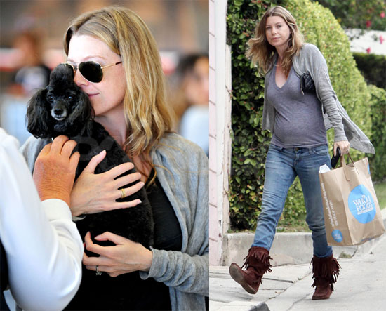 Ellen Shows off Her Bump, Dog