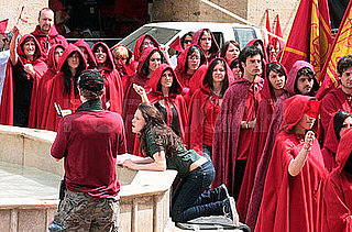 Photo of Kristen Stewart as Bella Swan On the Set of New Moon in Italy
