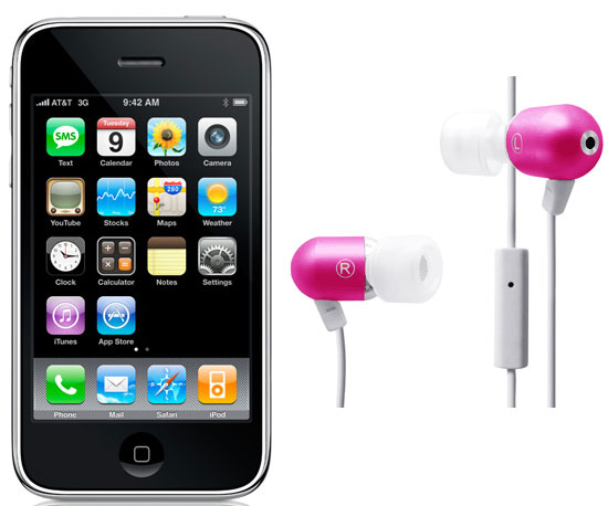 iPhone and Radius Atomic Earphones