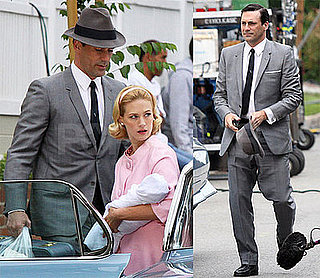 Photos of Jon Hamm and January Jones Filming Mad Men in Pasadena