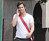 Photo Slide of Penn Badgley Talking on His Cell Phone in NYC