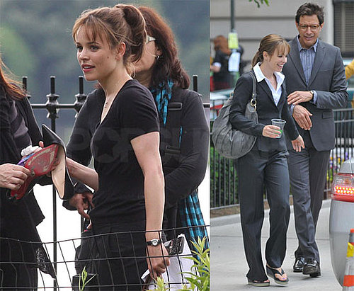 Photos of Rachel McAdams and Jeff Goldblum Filming Morning Glory in NYC