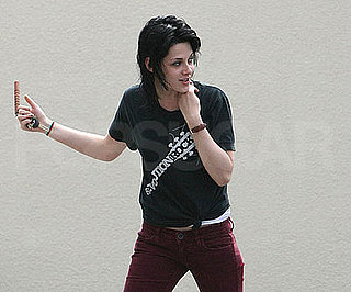 Photo Slide of Kristen Stewart and Her New Hair As she Heads to Work On The Runaways Where She Will Play Joan Jett