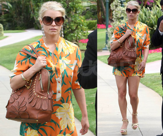 Jessica Simpson in Orange