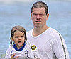 Photo Slide of Matt Damon and His Daughter Isabella Swimming in Hawaii
