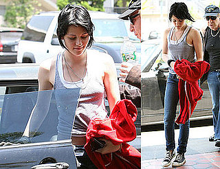 Photos of Kristen Stewart From Twilight and New Moon Getting Ready to Film The Runaways in LA