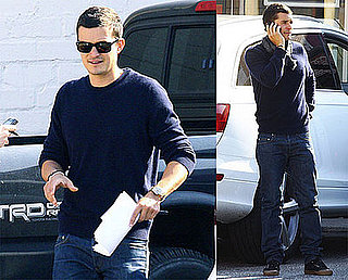 Photos of Orlando Bloom In a Fender Bender in LA
