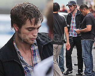 Photos of A Sweaty Robert Pattinson On Set of Remember Me In NYC