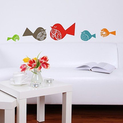 Fancy Birds Wall Vinyl Decal ($15) 