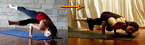 Yoga Video of Scissor Legs Side Crow to One-Legged Arm Balance