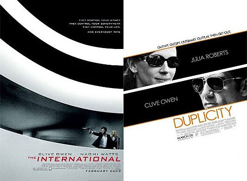 Duplicity and The International, Clive Owen Movies