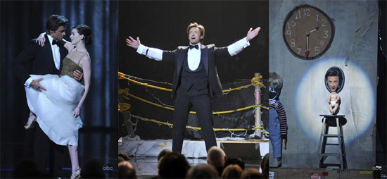 Photos of Hugh Jackman's Oscar Best Picture Parodies from Opening Number of 2009 Oscars 2009-02-23 12:47:16