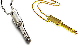 Sterling Silver or Gold Necklace Looks Like Headphone Jack
