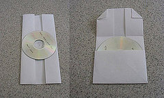 DIY CD or DVD Case Made From Folded Piece of Paper
