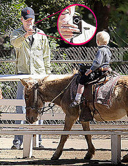 Conan O'Brien With Son Using a Flip Video Camcorder