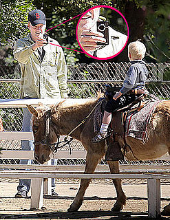 Conan O'Brien With Son Using a Flip Video Camcorder