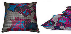 Mixelated Pillow Is Pixelated Floral Print