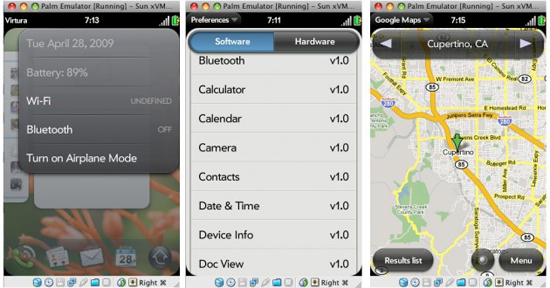 Palm Pre OS Screenshots Leaked