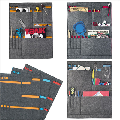 Grid Wall Pockets: A Chic Remote and Wii-Mote Organizer