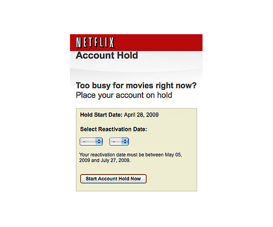 Put Your Netflix Queue on Hold Put Your Netflix Queue on Hold