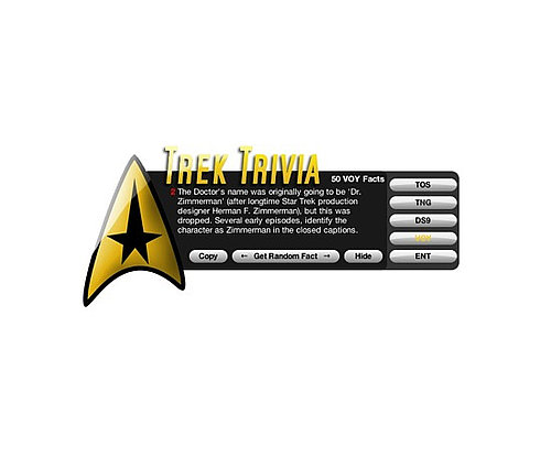 Trek Trivia Dashboard Widget Trek Trivia Dashboard Widget