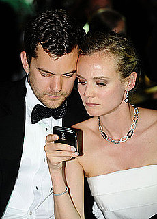 Joshua Jackson and Diane Kruger Pics Using a BlackBerry at Cannes