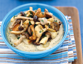 Recipe for Truffled Mushrooms With Whipped Beans