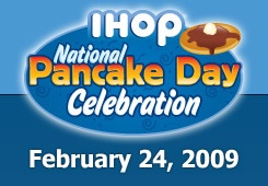 Free Pancakes at IHOP on February 24, 2009