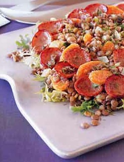 Bon Appetit Recipe for Warm Kielbasa and Lentil Salad Bon Appetit Recipe for Warm Kielbasa and Lentil Salad