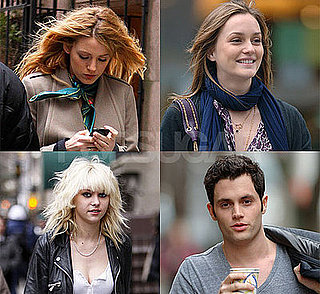 Photos of Penn Badgley and Leighton Meester on the Set of Gossip Girl in NYC