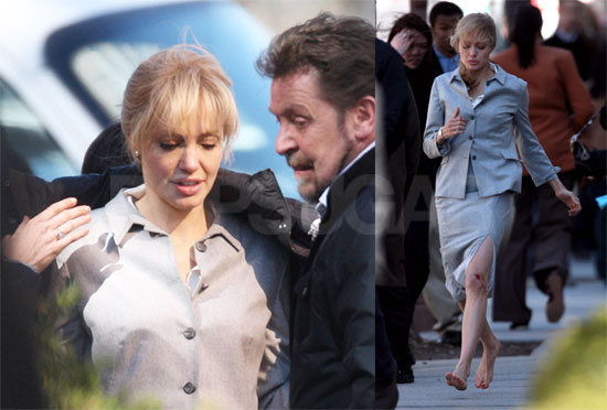 Angelina on set 3/9/09