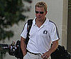 Photo slide of Matt Damon filming a movie