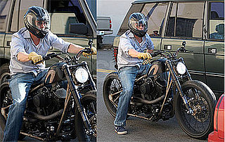 Photos of Brad Pitt On His Motorcycle in LA 2009-06-19 06:00:11