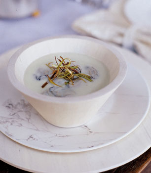 Oyster Soup with Frizzled Leeks Oyster Soup with Frizzled Leeks