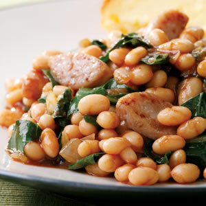 Fast & Easy Dinner: BBQ Baked Beans and Sausage