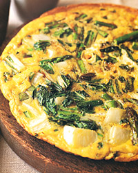 Fast & Easy Dinner: Asparagus and Bok Choy Frittata