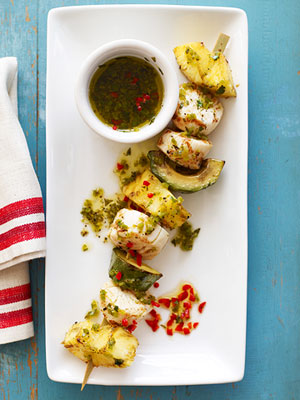 Fast & Easy Dinner: Pineapple and Scallop Skewers Fast & Easy Dinner: Pineapple and Scallop Skewers