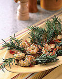 Skewered Rosemary Shrimp with Mint Pesto