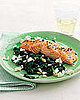 Fast & Easy Dinner: Broiled Salmon With Spinach Feta Saute