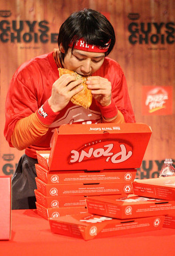 Pizza Hut P'Zone Eating Competition Pizza Hut P'Zone Eating Competition