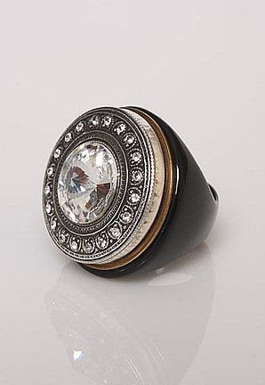 Bling Cocktail Ring in Black ($98) - SHOPINTUITION